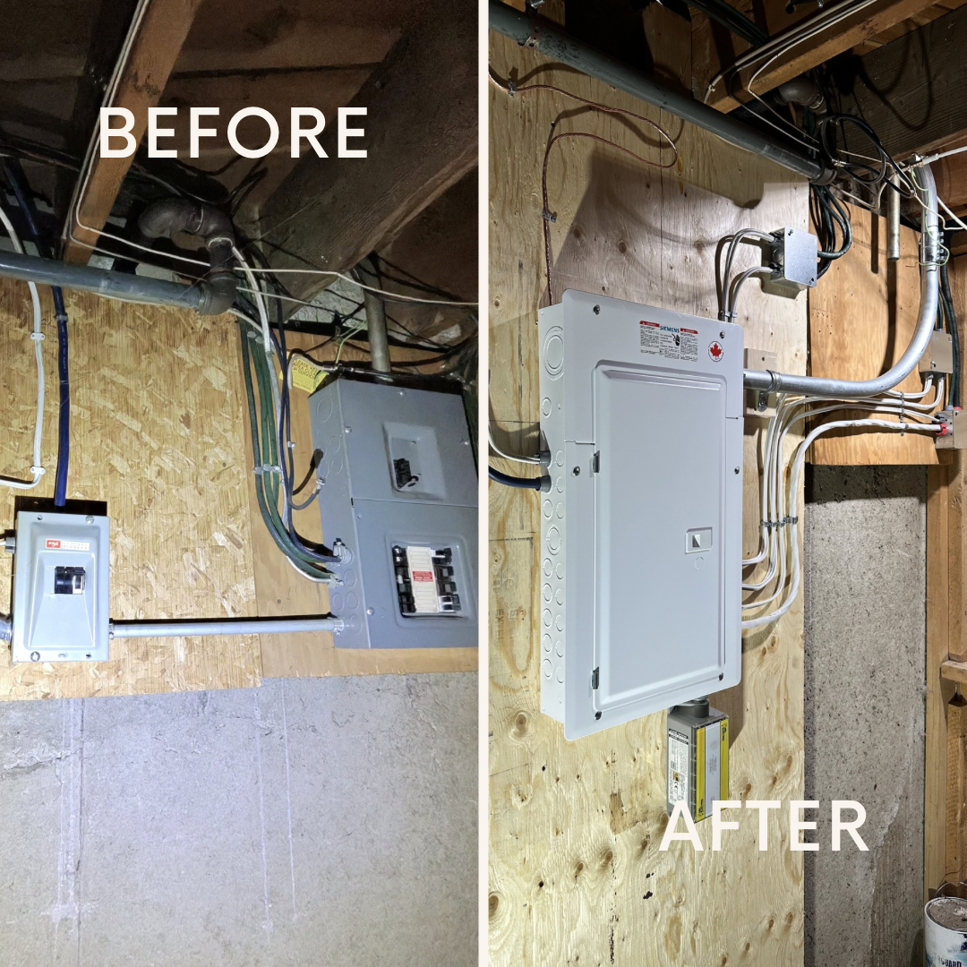 panel upgrade before after installation edmonton